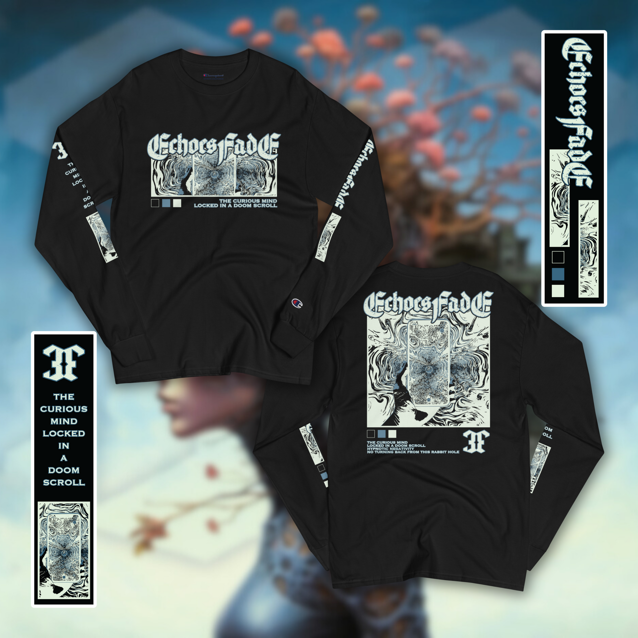 Doom Scroll Champion Long Sleeve Shirt – Echoes Fade Doom Scroll Champion Long Sleeve Shirt – Echoes Fade